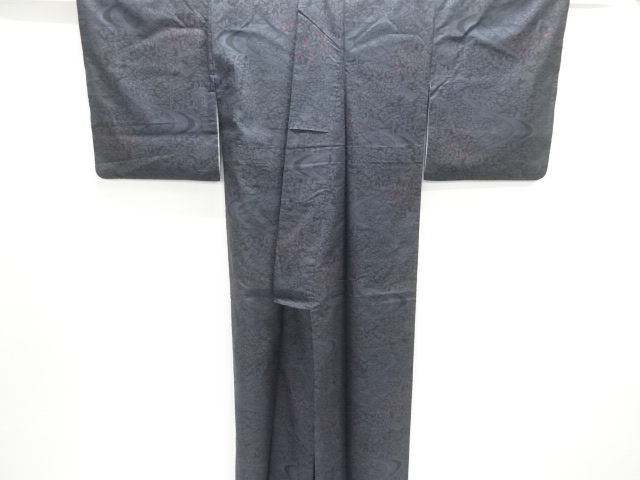  川辺風景模様織り出し本場泥大島紬着物(5マルキ)